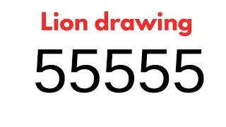 lion drawing easy || lion drawing easy steps || number 5555 art ||