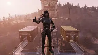 Fallout 76  Monorail floating camp build built in adventure mode