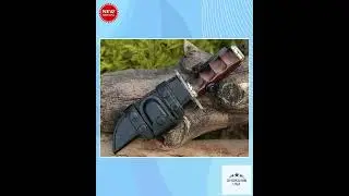 Paragon Damascus Bowie Knife with Exotic Rosewood Handle