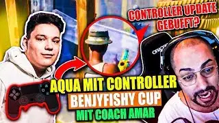 😨😲 AQUA mit CONTROLLER im BENJYFISHY CUP mit COACH AMAR | Controller Update OP? | Runde 1| Amar