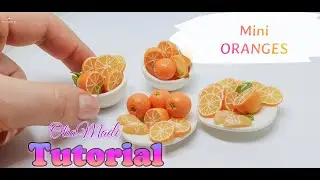 Mini oranges polymer clay. Free tutorial. Orange cane. Кейн апельсин из полимерной глины