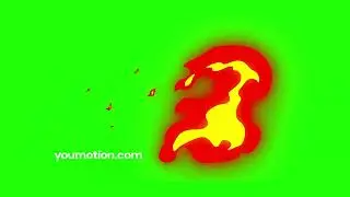Fire Flame Green Screen Flash FX Animation Overlay