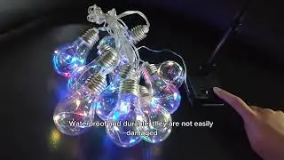 LED solar magic color bulb string💡