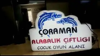 3D Balık&ccedil;ı Led Tabela #3d #led #tabela #signboard #billboard #neon #reklam #fish #balikci #alabalik