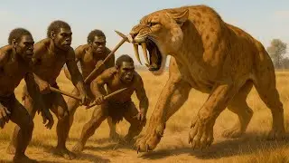Life Millions of Years Ago | Primitive Hominids Battle the Colossal Titanothere