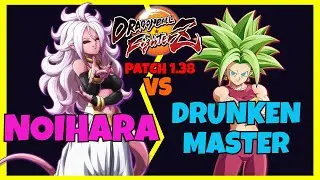 DBFZ - NOIHARA vs DRUNKENMASTER gameplays (Goku Blue, Android 21, Baby 2 vs Kefla, Videl, Beerus)