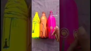 Bottle painting art #painting #diy #craft #youtubeshorts #shorts #pot #creativity #diybyjass