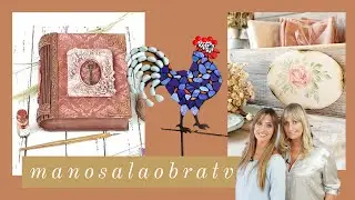 ManosalaObraTv 2021 Programa 29 Cajon Vintage - Pintar Rosas - Tutores Mosaiquismo -Caja Libro