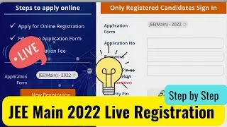 #JEE Main 2022 Live Registration Process || JEE Main 2022 Registration and important instructions 💯