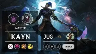 Kayn Jungle vs Nidalee - KR Master Patch 9.11