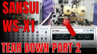 Sansui WS-X1 | Разборка | 2 | Снятие транспортёров | Замена ремней