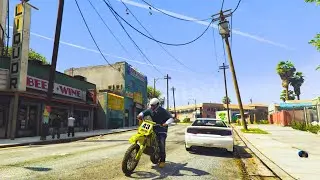 Franklin Day Out on Maibatsu Sanchez Dirt Bike #gta #gta5 #gtav