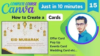 How to Make Card Design in Canva | Canva Complete Course (Part - 15) | PK Tutorials
