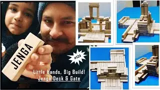Can a 5-Year-Old Build a Jenga Deck & Gate? 🤯 Watch This Amazing Jenga Tutorial #124 #creativebuild