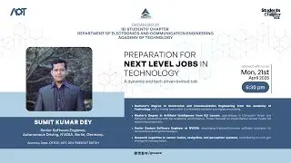Preparation for Next Level Jobs- Sumit Kumar Dey  | Alumni Talk | ECE, AoT