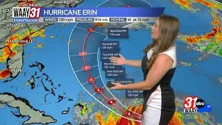 Hurricane Erin reached Category 5 status earlier today, and there's a new area of interest behind