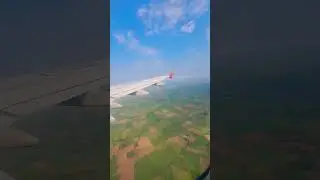 Aeroplane window seat and clear sky 💕 #shorts #india #nature