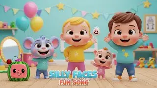 Silly Faces Fun Song | Funny Action Rhyme for Kids | Nursery Rhymes & Songs for Children