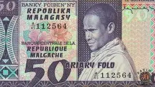 🇲🇬 Madagascar  50 Francs 10 Ariary  1974 - 1975   P 62 a   Crisp GEM UNC