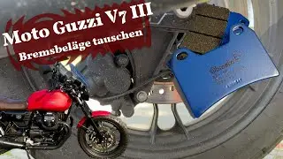 Moto Guzzi V7 III Tutorial - Bremsbeläge an der Hinterachse tauschen [4K / Deutsch / DIY]