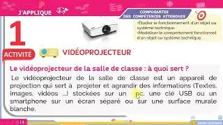 Manuel d'activités (1AS) : 01-VIDÉOPROJECTEUR