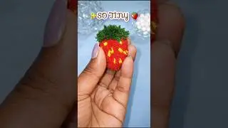 🥰cute yarn food part 3| cute strawberry 🍓 #shorts #diy #craft