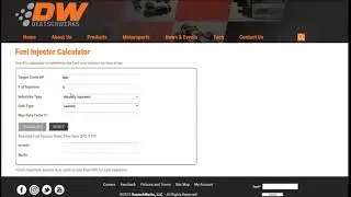 DeatschWerks Injector calculator tutorial