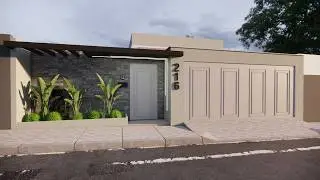Projeto de Casa Moderna Completa | Área Gourmet com Piscina, Pé Direito Duplo e Suíte Master