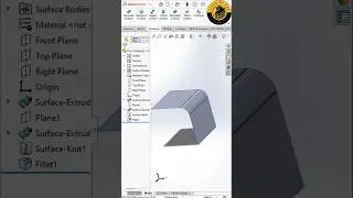 How to give thickness Solidworks surface #btech #automobile #cadsoftware #solidworks