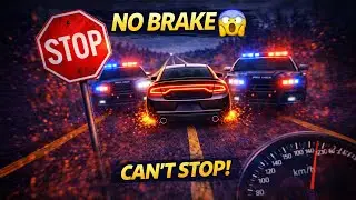 Police Escape Without Brakes 😱 | NO BRAKE Challenge