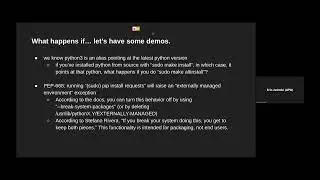 "must use correc snek: python for Debian and derivatives" - Heather White (Jan_24)