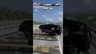 7 Cars vs 120 Speed Bumps 😱 | BeamNG Drive Shorts#beamngdrive #shortvideo #gaming