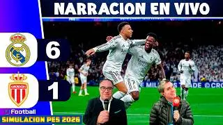 &iexcl;GOLEADA MERENGUE! REAL MADRID 6 MONACO 1⚽ CHAMPIONS - PARTIDO SIMULADO - RELATO REY DEPORTIVO