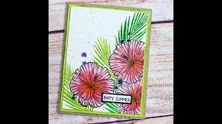 Unity Quick Tip: Layered Stamping Tropical Card