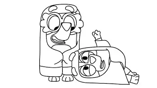 How to Coloring Bluey Easy,  Bluey Drawing and Coloring Pages for Kids, 44