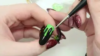 Pretty Glittery Slime? - Magpie Beauty Halloween nail art tutorial