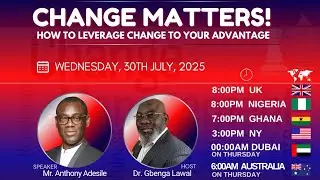Change Matters  | JULY 30th 2025 | SKILLSMINDSET MASTERCLASS