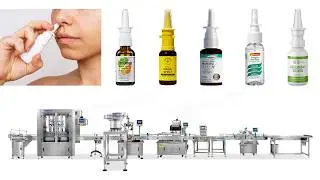 Automatic Liquid Spray Bottle Filling Capping Labeling Machine Nasal Spray Filling Production Line