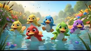 Five Little Platypuses Paddle Paddle Paddle 🦆 | Nursery Rhymes for Kids & Baby Songs