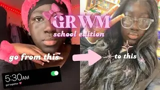 GRWM for SIXTH FORM | 11th grade/year 12 | makeup | hair | skincare 💗