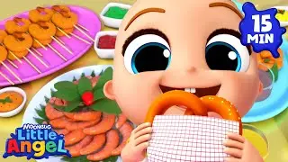 Yum Yum! Pick Your Favorite Food! 🍔 | Little Angel | Food Cartoons & Nursery Rhymes | Moonbug Kids