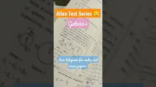 Allen kota test Series #neet #cuet #allenkota #allen #neet aspirants