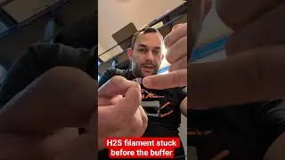 Bambulabs H2S filament won't feed pass the buffer. Quick fix. #bambulabs
