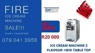 ICE CREAM MACHINE FIRE SALE TOP TECH CATERING EQUIPMENT MIDRAND GAUTENG