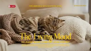 Soothing Music For Relaxing Cat Indoor, Soft Crackling Fire Sound With Purring, Ultimate Calming Cat