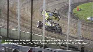 Mark Dobmeier in his New &ldquo;Nationally Recognized  Buffalo Wild Wings&rdquo; Sponsored Sprint Car