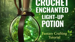 Crochet a Light-Up Potion Bottle 🌿 Fantasy Vine Crochet Tutorial