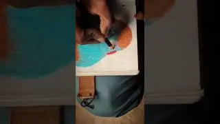 cute Bird drawing made by oil pastel