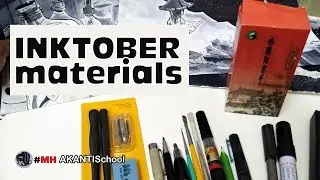 Inktober material: Traditional drawing materials to do INKTOBER