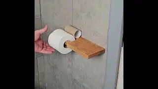Wooden Toilet Paper Holder with Shelf &ndash; Stylish & Functional Bathroom Organizer #handmade #craft